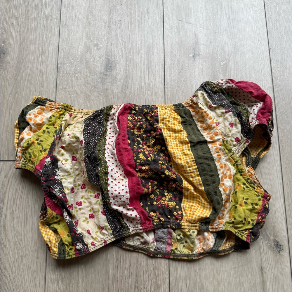 Killah Multicolor Cotton Patchwork Print Crop Top… - image 5